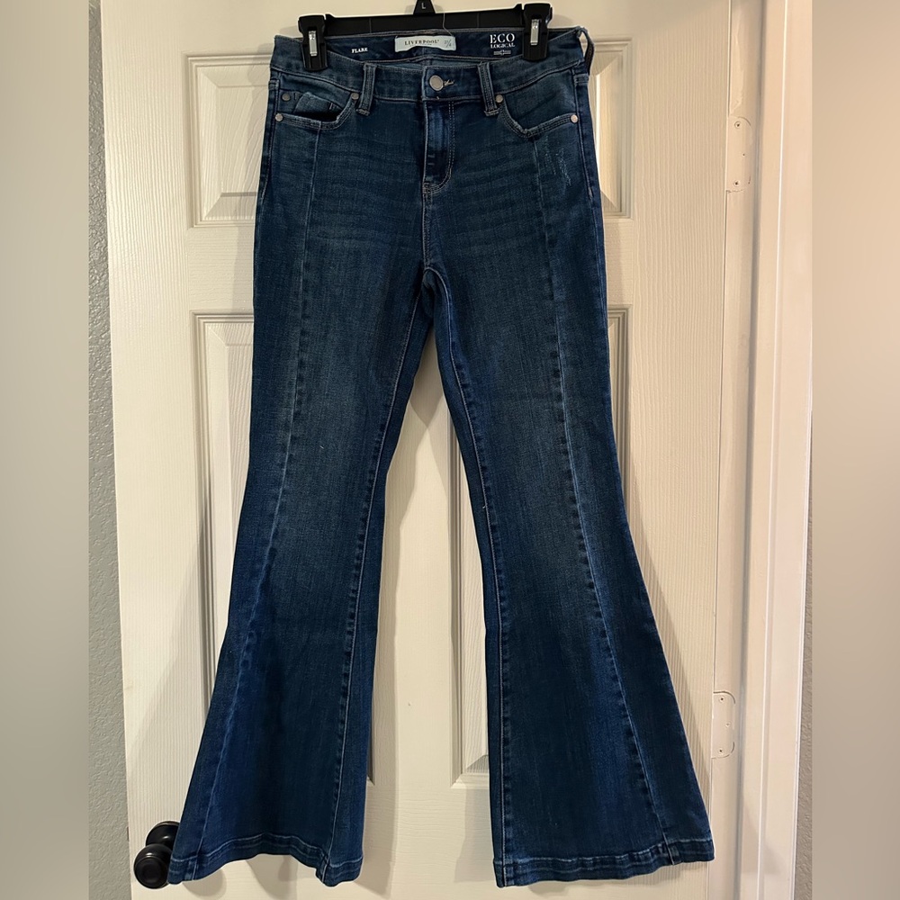 Liverpool Dark Blue Flare Jeans